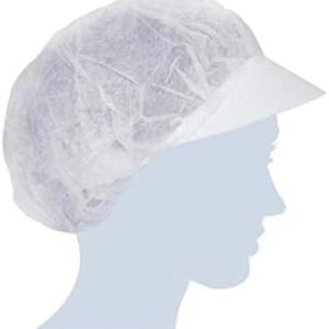 CUFFIA IN TNT BOUFFANT CON VISIERA BIANCA