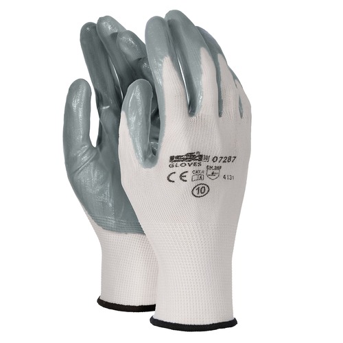 GUANTI IN NYLON SPALMATO IN NITRILE GRIGIO TG 11