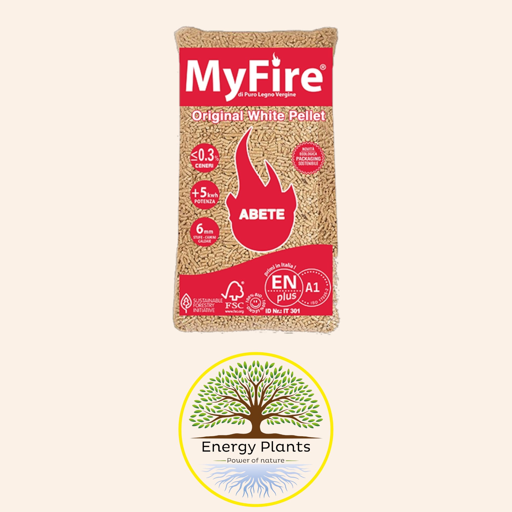MyFire® Original White Pellet x kg 15